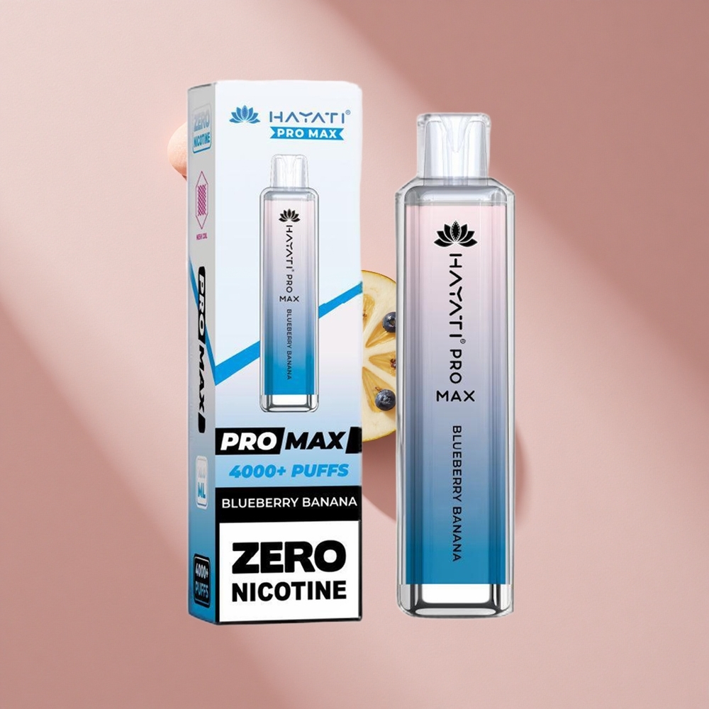 Hayati Pro Max 4000 затяжек Blueberry Banana (Черника Банан) с LED-подсветкой и 1400mAh