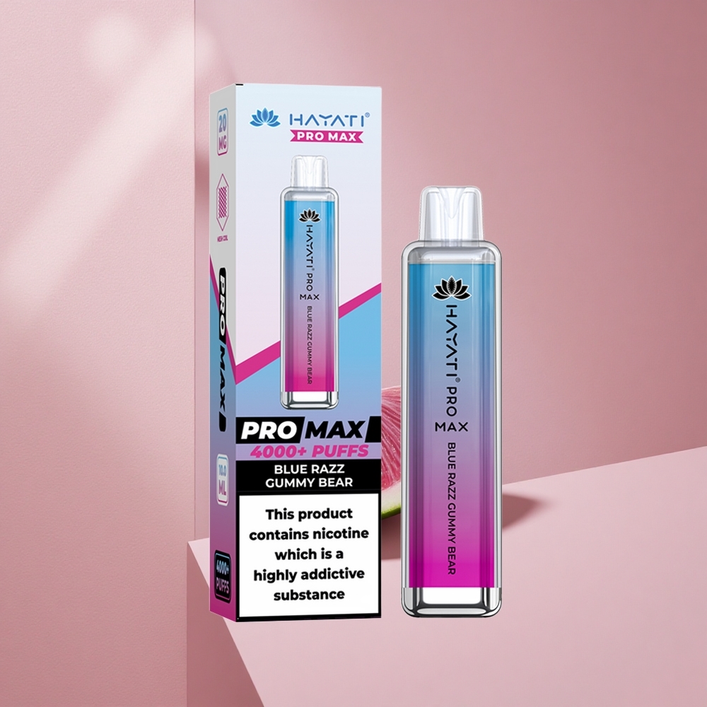 Hayati Pro Max 4000 Puffs Двойная 1.1 Ом Mesh Катушка Blue Razz Gummy Bear (Малина Желейный Мишка)