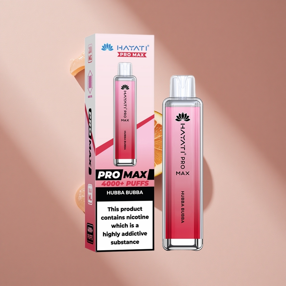 Hayati Pro Max 4000 Puffs Одноразовый вейп Хрустальный (Двойная 1.1 Ом Mesh Катушка) Hubba Bubba