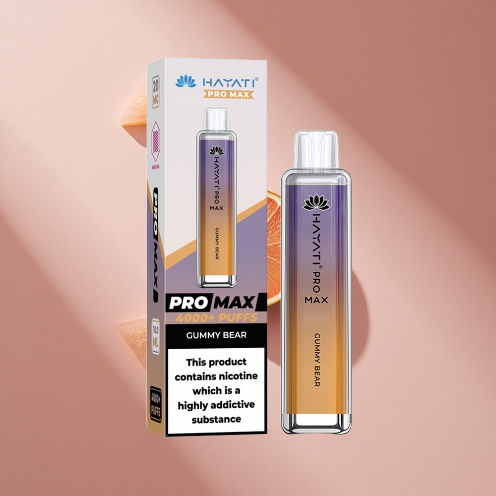 Hayati Pro Max 4000 Puffs Одноразовый вейп Медвежонок (Gummy Bear) с LED-подсветкой и 1400mAh батареей