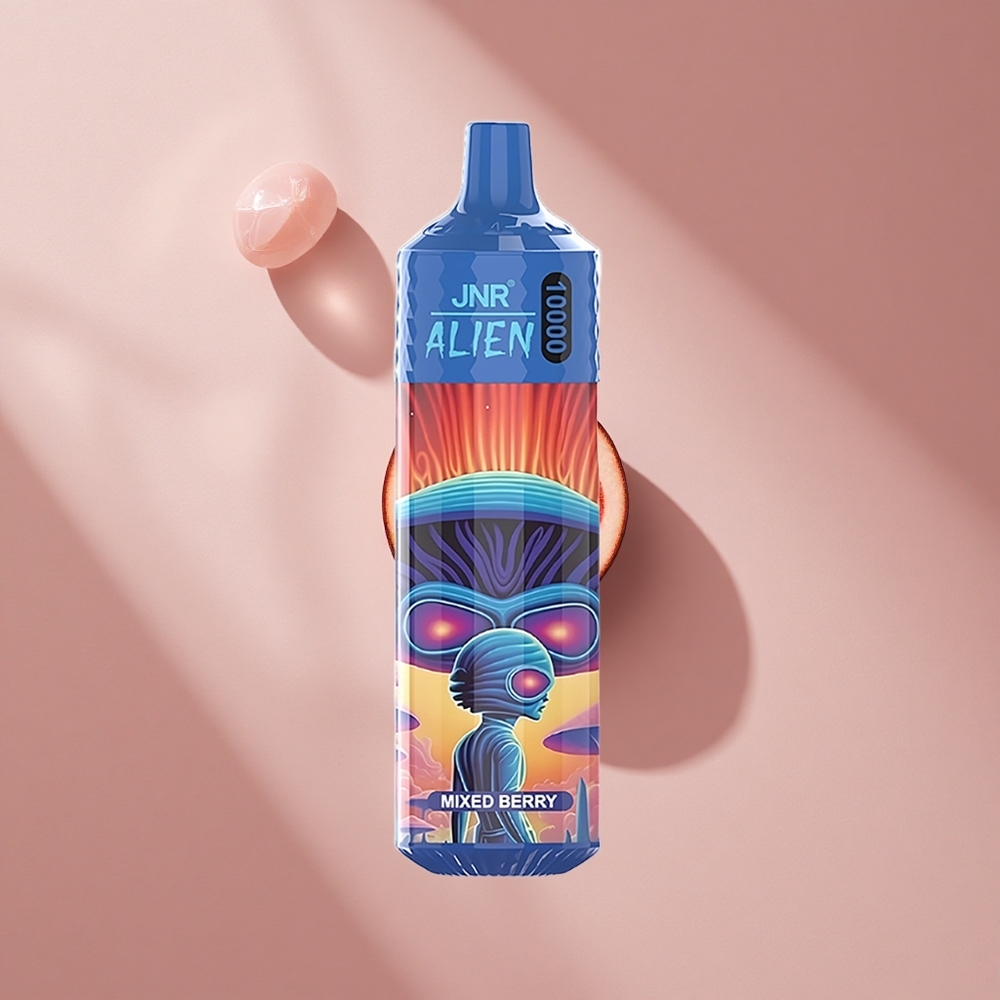 JNR Alien 10000 Puffs с 20мл жидкости и RGB-подсветкой (Mixed Berry)