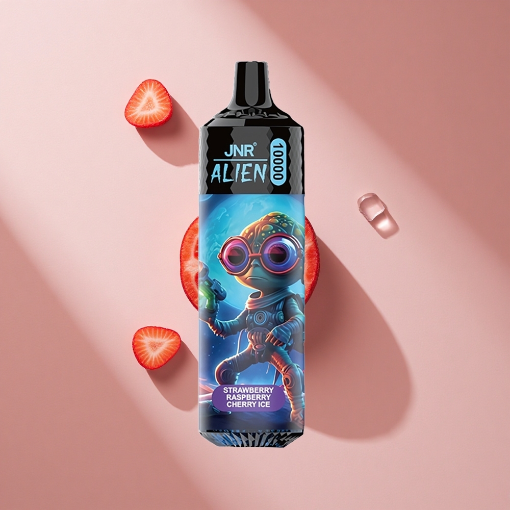 JNR Alien 10000 Puffs Клубника Малина Вишня Лёд с 850mAh и LED (RGB)