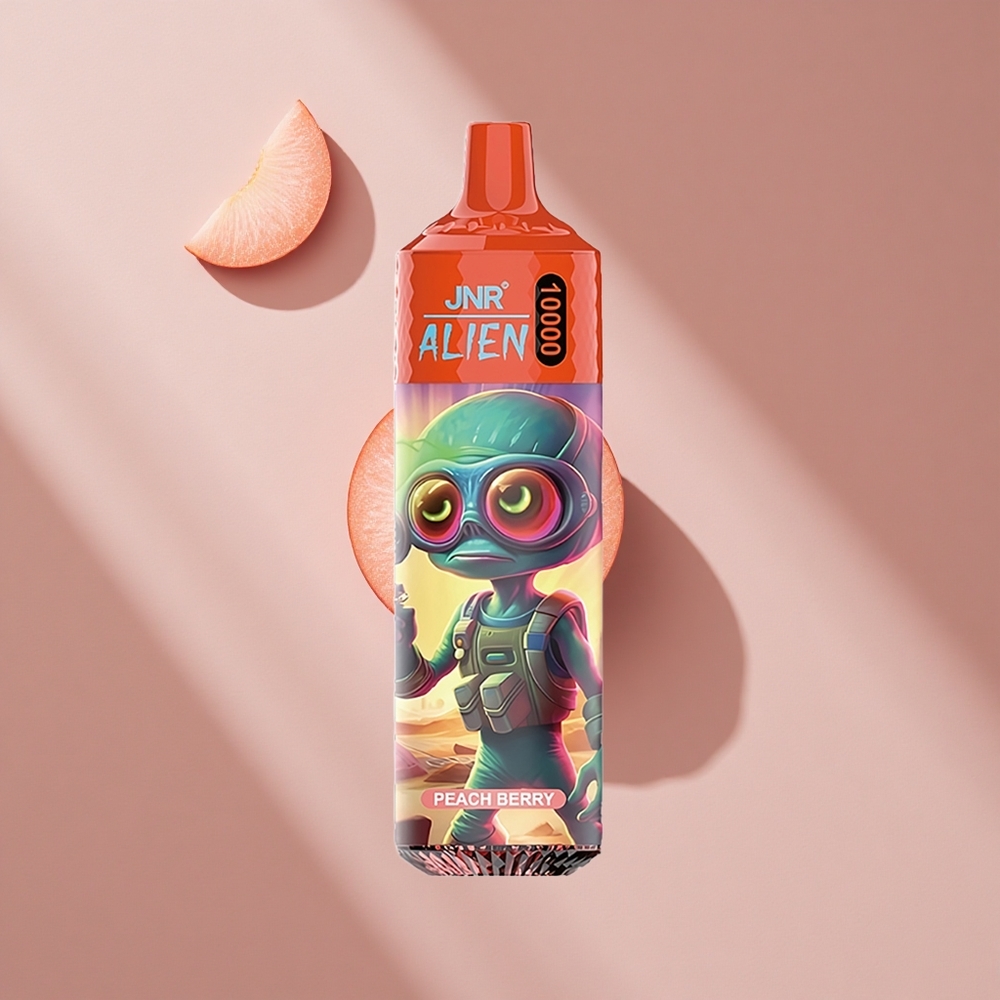 JNR Alien 10000 Puffs Персик-Ягода с 850mAh и RGB-подсветкой