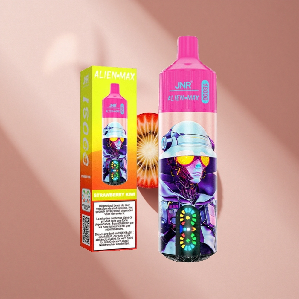 JNR Alien Max 18000 Puffs Клубника-Киви с Dual Mesh Coil и 28мл жидкости