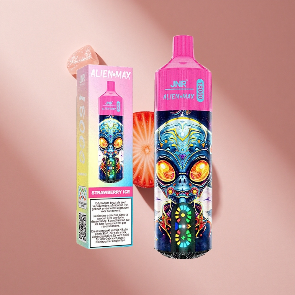 JNR Alien Max 18000 Puffs Клубничный Лёд с Dual Mesh Coil & 28ml E-liquid