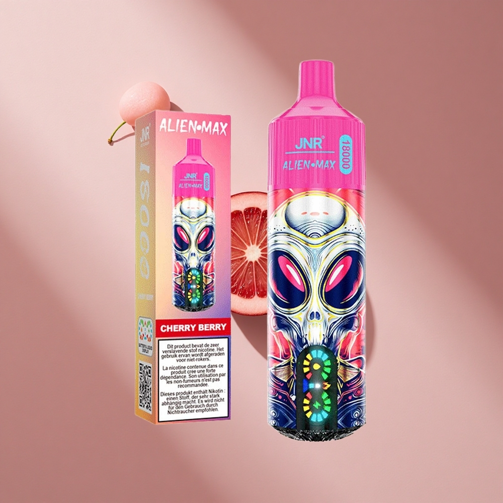JNR Alien Max 18000 Puffs Вишня-Ягода с Dual Mesh Coil & Dual Core и 28ml E-liquid