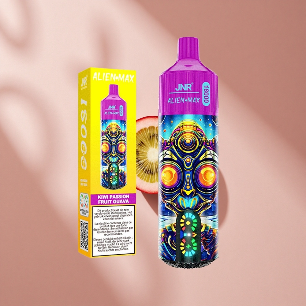 JNR Alien Max 18000 Puffs Киви Маракуйя Гуава с Dual Mesh Coil & Dual Core и 28ml E-liquid
