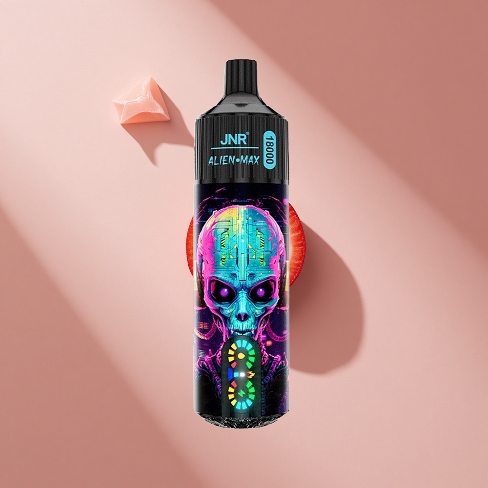 JNR Alien Max 18000 Puffs с LED-дисплеем и вкусом Клубничная Жвачка