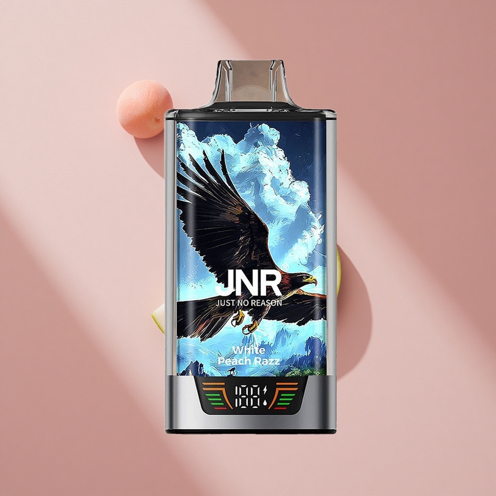 JNR Falcon Pro 28000 Белый Персик Малина с 30мл жидкости и 28000 затяжек