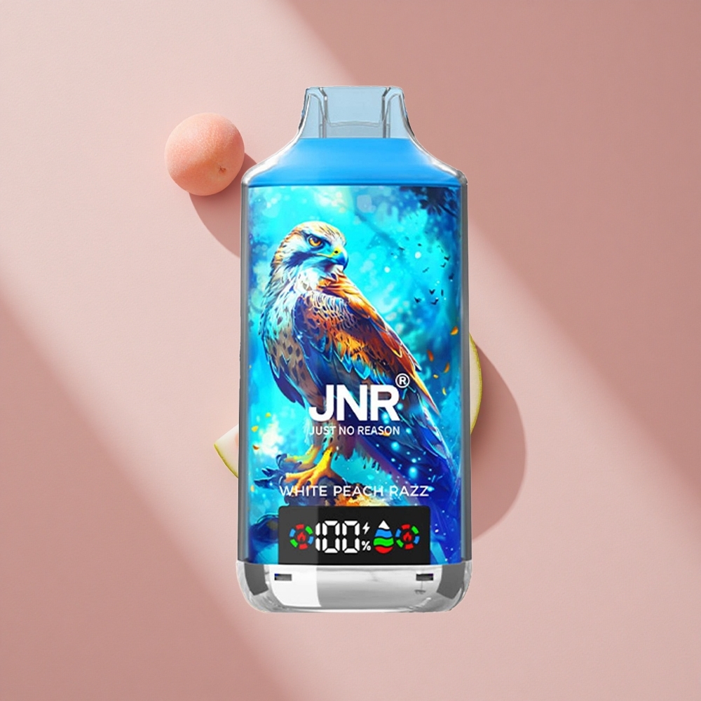 JNR Falcon X 18000 Puffs с 24мл жидкости и белый персик-малина