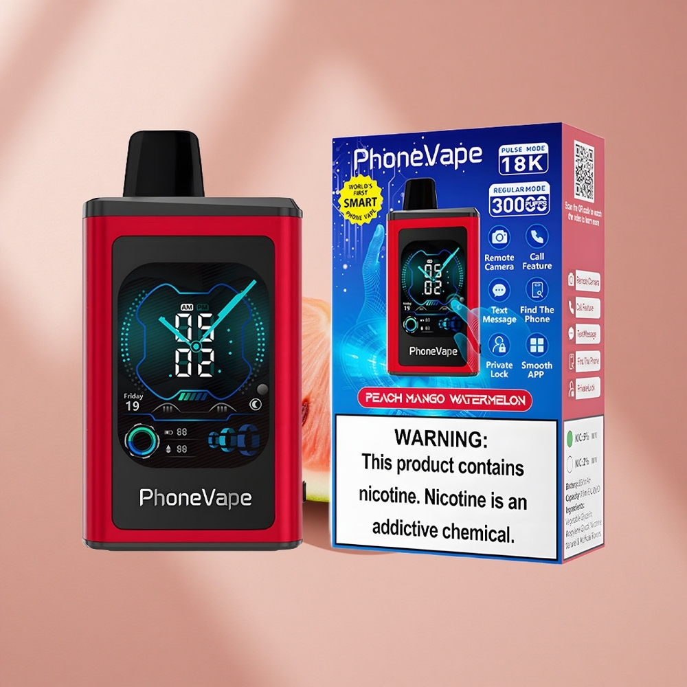 JNR PhoneVape 30000 puffs Персик Манго Арбуз с Turbo Mode и 850mAh Type-C