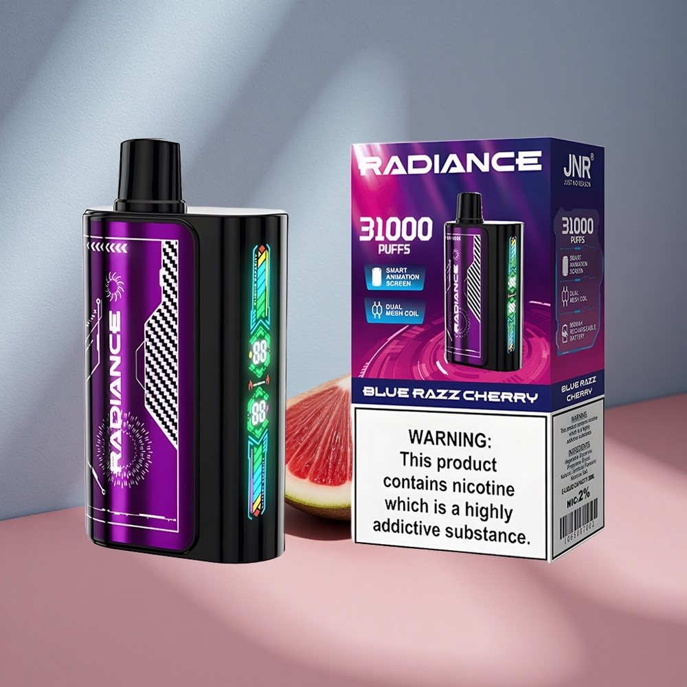 JNR Radiance 31000 Puffs Blue Razz Cherry (Голубая малина и вишня), 28мл жидкости, 950 мАч