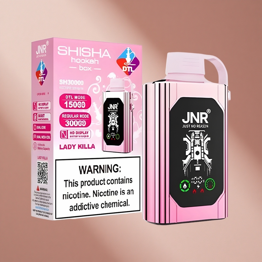 JNR Shisha Hookah Box 20500 Puffs Двойная Сетка Тип-C Быстрая Зарядка Lady Killa