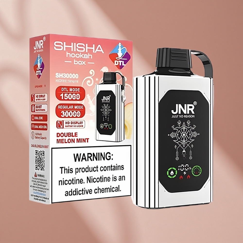 JNR Shisha Hookah Box 20500 Puffs с HD-дисплеем и 25мл жидкости Double Apple (Двойное яблоко)