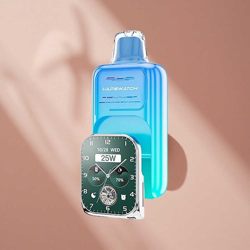 JNR Vape Watch 30000 Puffs Зелёное Яблоко Лёд (19мл, 1000мАч)